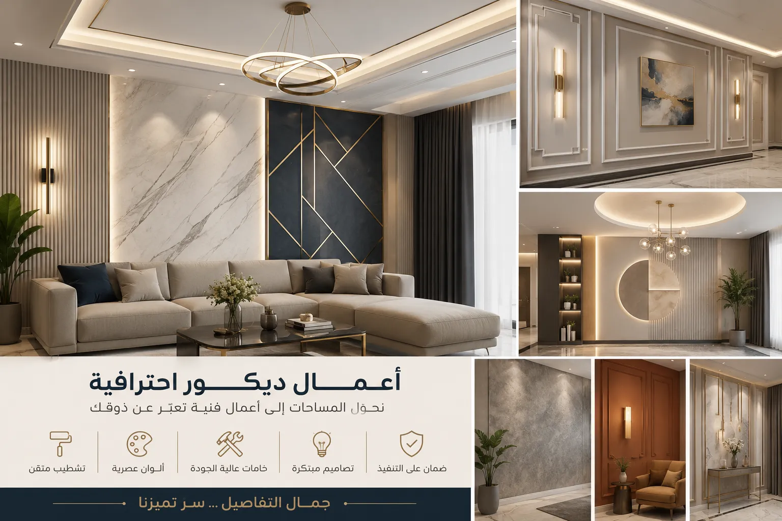 دهانات غرف معيشة مودرن دبي صباغ في دبي